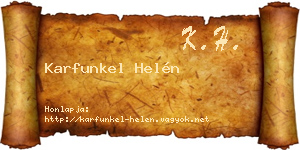 Karfunkel Helén névjegykártya